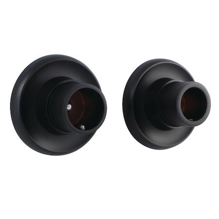 Kingston Brass SRP310 Brass Shower Rod Base, Matte Black SRP310